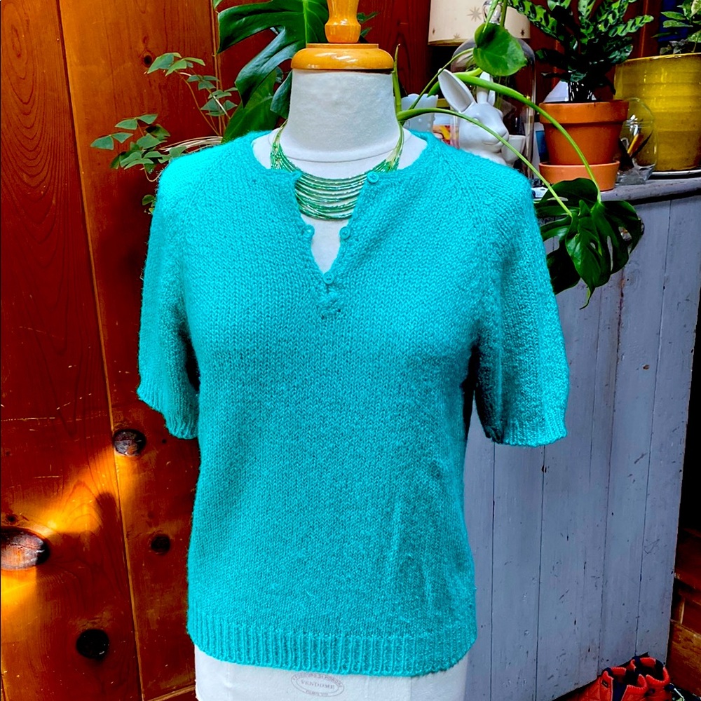 Vintage Knit Short Sleeve Top